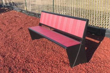 Black and Red Colored Bench