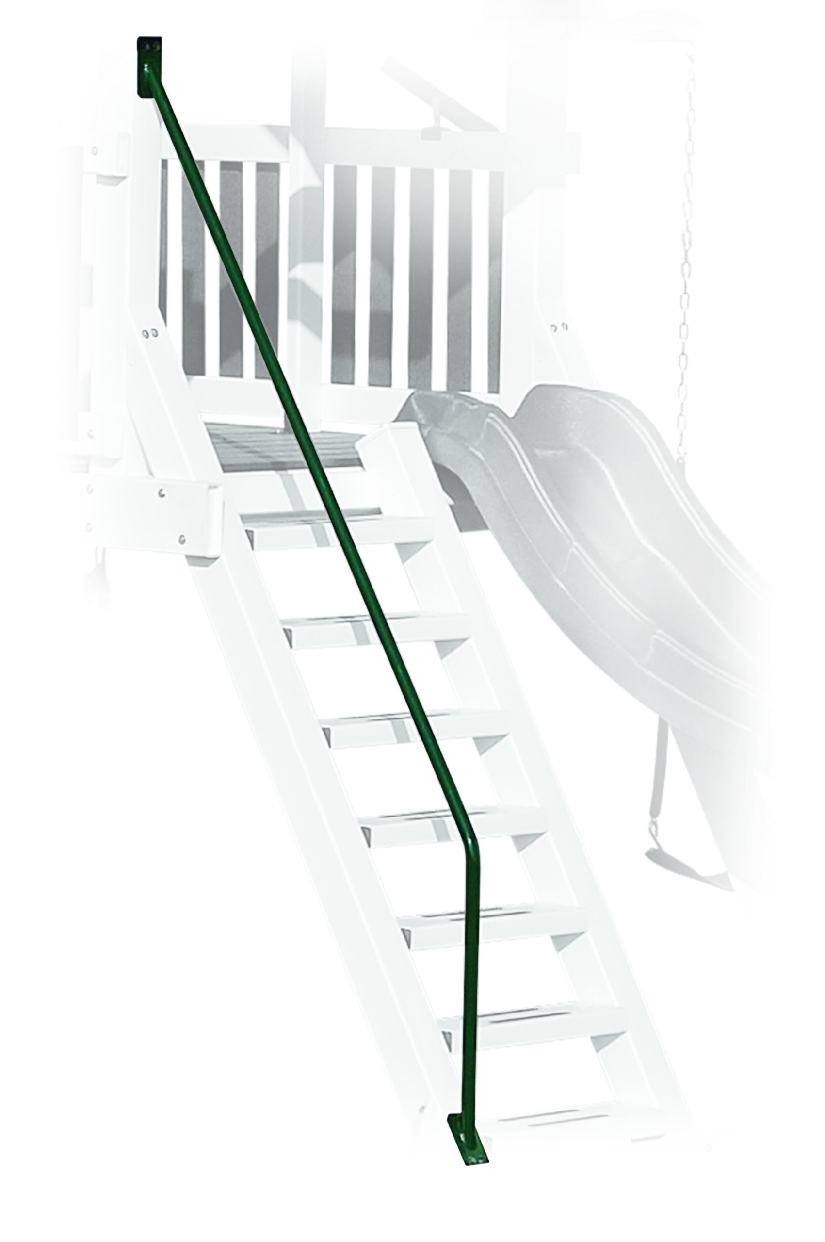 Tower Accessories- Flat Step Access Ladder with Railing & Non-Skid Strips