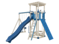 almond and blue basecamp 55 stargazer vinyl playset front right view