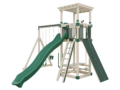 almond and green basecamp 55 stargazer vinyl playset front right view