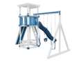 white and blue basecamp 55 stargazer vinyl playset back right view