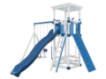 white and blue basecamp 55 stargazer vinyl playset front right view