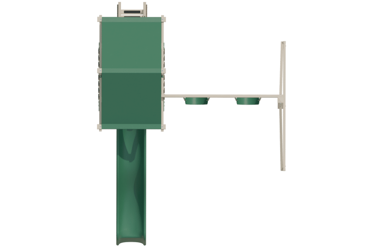 almond and green color moderate 44 ready to go vinyl playset top view