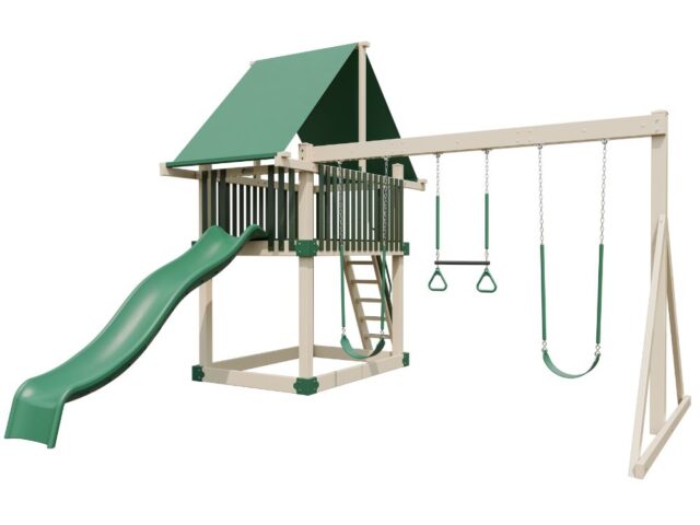Moderate 75 Ready-to-Go (RTGO) Vinyl Swing Set by Swing Kingdom